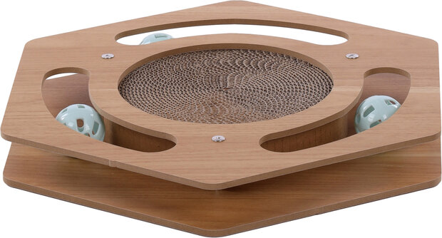 Krabspeelgoed Densi Zeshoek met bal Bruin