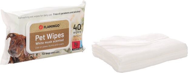 Verzorgingsdoekje Reini met witte muskusgeur Ge&iuml;mpregneerd doekje