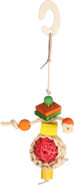 Speelgoed Faruk met bal met touw Meerkleurig